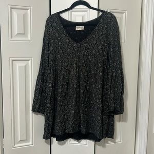 Ralph Lauren, Denim and Supply black floral tunic/short dress